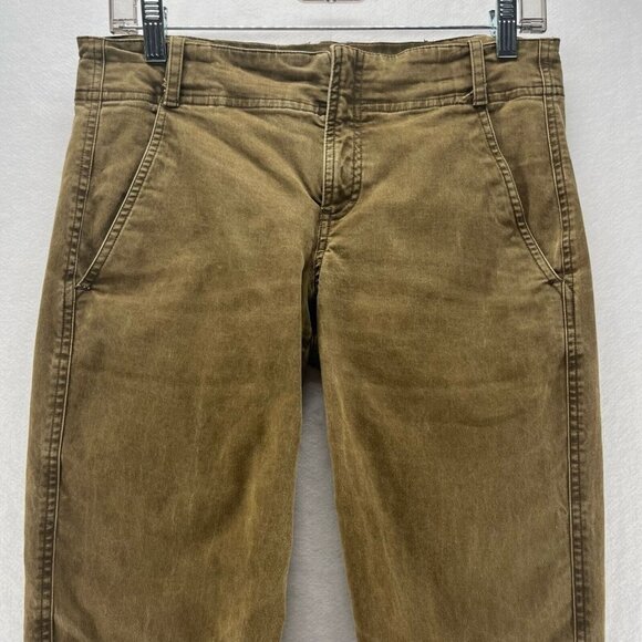 ALC Jeans Womens Size 6 Low Rise Skinny Ankle Stretch Cotton Khaki Olive Green - Picture 3 of 11